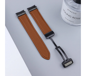 No Gaps Leather Band for Samsuang Galaxy Watch 6 5 4 /5pro 40 44mm Magnetic Buckle Strap for Galaxy Watch 6 4 Classic 43mm 47mm