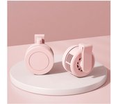 Mini ventilador portátil con clip para la cintura, sin aspas, con viento de 360°, ideal para exteriores, granjas, senderismo, camping y viajes (blanco gardenia)