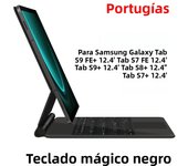 Smart Folio for Samsung Galaxy Tab S9 S8 S7 FE Plus 12.4 for Tab S9 FE+ S9+ S8+ S7+ 12.4" TouchPad Backlight Magic Keyboard Case