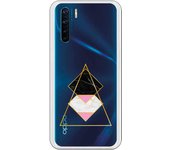 Funda compatible con Oppo A91 - Reno 3 - Rombos Triangulo Marmol