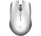 Razer Atheris Mercury Edition Ratón Ergonómico para Juegos, Gaming con una duración de batería de 350 Horas, Sensor óptico de 7,200 dpi, Tecnología de frecuencia adaptativa de 2.4 GHz, Mercury/Blanco