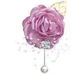 Rosa muñeca corsage Boutonniere Mano de obra FINA rhinestone corsage elegante Boda Flor accesorios kaei