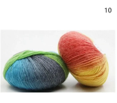 1 Rolls 50g/ball Rainbow Yarn Wool Crochet Yarn Fancy Lana Knitting Yarn Croche Laine Hand Knitting Colorful Soft Fine