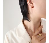 Encanto Collar con colgante de corazón de circonita cúbica de acero inoxidable, pendiente con pasador para mujer, joyería con dijes, regalo romántico del Día de San Valentín