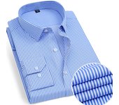Business Dress Shirt Men's Long-sleeve Autumn Spring Fashion Solid Casual Formal White Work Office Simple Basic Brand Man Clothe