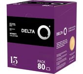 Delta Q - Cápsulas de Café Molido MYTHIQ - Delta Q -  Espresso Intenso con Notas de Cacao, Chocolate, Nueces Tostadas - Molido Natural - 80 Cápsulas