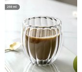 Stripe Double Wall High Borosilicate Glass Mug Heat Resistant Tea Milk Juice Coffee Water Cup Whisky Espresso Coffee