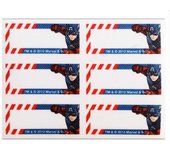 Marvel – Etiquetas Textiles Marcar Ropa – Pack 6 Etiquetas Tejidas – Vestir con Estilo – (licencia oficial) – The Avengers – Los Vengadores – Capitán América – Héroes – Guerrer@s – 5,5 x 2,7 cm. (para cada etiqueta) – Moda The Happy Patch