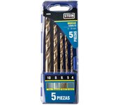 JOGO BROCAS COBALTO STEIN 4 A 10 MM DIN 338 5 PEÇAS