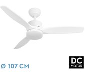 Ventilador de Techo FABRILAMP Torino Blanco 3 Aspas 6 Velocidades
