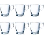 Luminarc Caja 6 Tazas Vidrio 9CL. Francia. Reciclable. Microondas. Vidrio Templado.