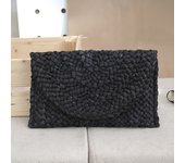 Fashion Beach Purse Women Summer Beach Bag Envelope Woven Clutch Solid Color Large Capacity Storage Bag Corn Husk Straw Hand Bag