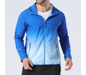 Men's sports windbreaker gradient skin windbreaker jacket 2024 new lightweight and breathable outdoor mountaineering sun protect