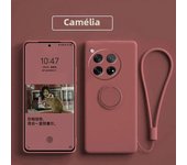 Case for OnePlus 12 Case Liquid Silicone Ring Stand Phone Shell Coque for OnePlus 12 Cover Shockproof 1+12 Bumper Back Funda