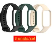 3 Pack Mixing Colors Silicone Band for Redmi Band 2 for Mi Band 8 Active Strap smart watch accessories bracelet Replacement