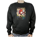 MERCHANDMANIA SUDADERA NEGRA Madougushi Dahliya Dahlia in Bloom magia adulto poliester algodón sweatshirt