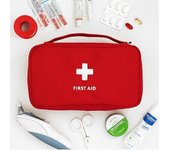 Health Medicine First Aid Kit Oxford Cloth Portable Travel Storage Emergency Kit Tote Bag Outdoor Medical Bag Storage Case Red