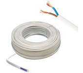 Manguera eléctrica plana 2x1.0mm² blanca | Cable eléctrico blanco plano 2 x 1,0 mm²  | Suministros Castro
