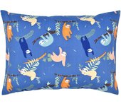 Funda de almohada infantil de algodón estampado, funda de almohada tipo sobre, funda de almohada infantil, funda de almohada de viaje, adecuada para varios tamaños