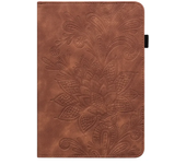 Luxury Business Flip Flower Texture Leather Tablet Case for Samsung TabA9 A9 Plus Solid Color Skin Feel Shockproof Protect Cover