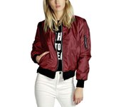 Spring Autumn Women Thin Jackets Tops Basic Bomber Jacket Long Sleeve Coat Casual O-neck Collar Slim Fit Outerwear