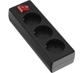 Garza Regleta Basic - Sin Cable y con Interruptor - Protección Infantil - Color Negro o Blanco
