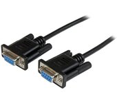 StarTech.com - Cable de 1m Nulo de Módem Serie RS232 DB9 - Hembra a Hembra - Color Negro SCNM9FF1MBK