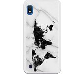 Funda compatible con Samsung Galaxy A10 - Be Unique Funda Gel mármol mapa negro