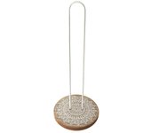 Portarrollo de Papel de Cocina Versa Mandala Metal Acero Madera MDF 13 x 31 x 13 cm