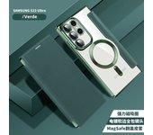 Magnetic flip card clip-on protective case,for Samsung S25 S24 S23Ultra magnetic wireless charging all-inclusive protective case