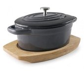 Cacerola oval con tapa Magma Grey de Lacor