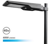 Elbat farola led solar 40w pro 6000lm 6000k - color negro