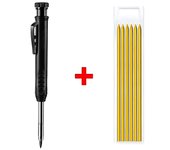 Solid Carpenter Pencil Set Woodworking Mechanical Pencil 3 Colors Refill Construction Marking Tool for Carpenter Scriber Arch
