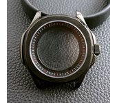 High-quality Silvery Black Case have inner ring 39.5mm watch men's case FIT NH34 NH35 NH36 movement Automtaic Watch Box