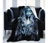 Horror Corpse Bride Blanket Soft Warm Throw Blanket for Bed Sofa Queen Size Halloween Decor Scary Movie Blanket Birthday Gifts