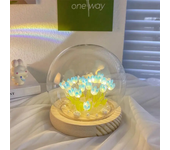 Night Light Ornaments Handmade DIY Bedside Artificial Tulip Flower LED Night Lamp Bedroom Desk Decor Birthday Gifts Table Lamp