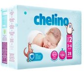 Pañales Chelino Talla 2 para Bebés de 3 a 6 Kg con Doble Núcleo y Barrera Anti Escapes