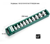 Hex Socket Wrench Head Set For Ratchet 1/4 3/8 1/2 Short Long Socket Deep Nut Driver Sleeve Spanner End Ratchet Tool With Holder