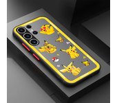 Shockproof Case For Samsung S23 S22 Ulrta 5G S21 FE S20 Plus S10e Soft Edge Matte PC Phone Cover Pokemons Pikachu Cartoon