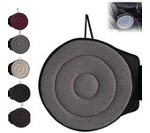 Cojín de asiento giratorio 360 para coche, beneficioso cojín de asiento giratorio 360, almohadilla de asiento de coche de espuma viscoelástica giratoria portátil, cojín de asiento giratorio 360 grados soporte para personas mayores (negro)