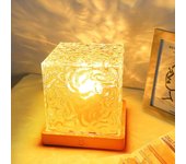 Wave Lamp Cubo, Proyector Oceano, Lampara Efecto Agua 16 Colors, Luz Nocturna Agua Ondulación, Decoracion Habitacion, Proyector Estrellas, Proyector Galaxia, Lampara Aurora Boreal
