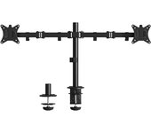Ewent soporte de monitor de escritorio - 2 monitores de 13-32”-vesa maximo 100x100 - pantalla plana hasta 9 kg- pantalla curva hasta 7 kg - color negro