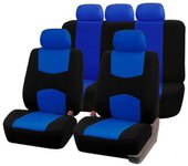 Universal Car Seat Covers Fabric Bicolor Stylish Polyester Car Seat Cover Set Fit Most Car, SUVs, Vans Car Seat Protector