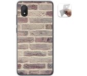 Tumundosmartphone Funda Gel Tpu para Alcatel 1B 2020 diseño Ladrillo 01 Dibujos
