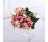 30CM Artificial Roses European Silk Tea Pod Wedding Holiday Party Bridal Decoration Home Vase Flower Arrangement Accessories