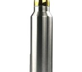 Botella térmica – Vaso tipo bala de acero inoxidable – Termo de doble pared con aislamiento al vacío – Viaje al aire libre – A prueba de fugas y ligero (plata, 17 oz (500 ml))