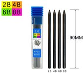 5.6mm Metal Mechanical Pencil And 2B/4B/6B/8B Pencil Refill For Writing Tool Sketch Comics Design Automatic Pencil