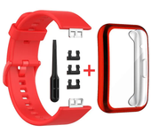 Silicone Watch Strap + Case For Huawei Watch Fit Strap Replacement Band Multicolor Protective Case Accessories band