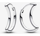 PANDORA Exquisitos pendientes de luna de plata de ley 925, adecuados para ella como regalo, con embalaje de regalo original