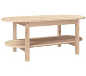 vidaXL Mesa de centro de madera maciza de pino 110x55x45 cm Natural, Blanco, Gris Mesita de Salón o Comedor o Auxiliar Mesa de Café Meuble Salón